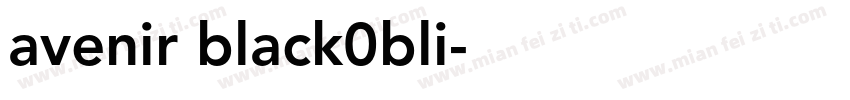 avenir black0bli字体转换